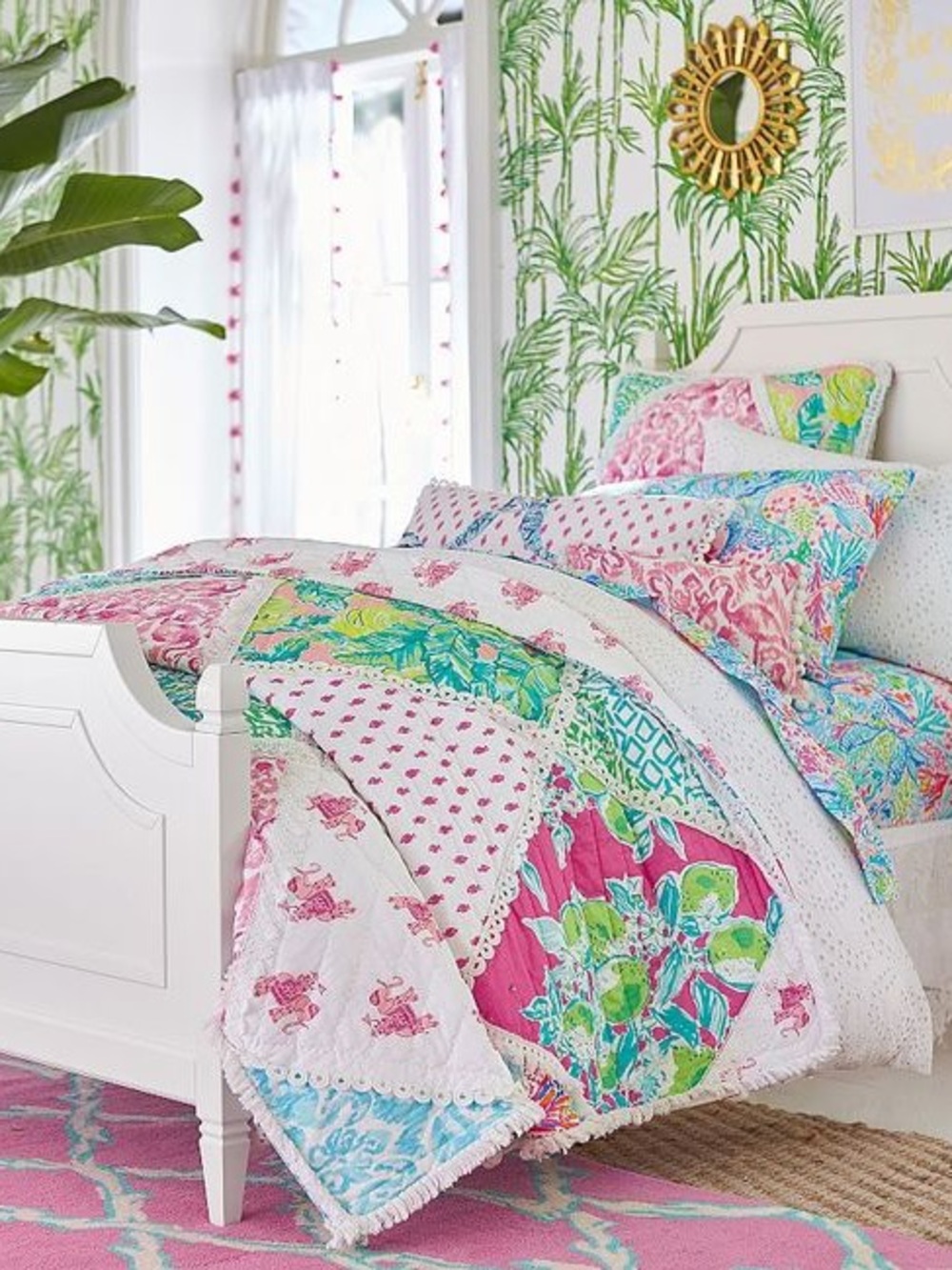 Lilly Pulitzer Mermaid Cove Full Fitted Sheet - Picture 3 of 3
